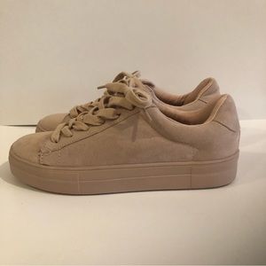 Brash Beige Suede Platform Sneakers